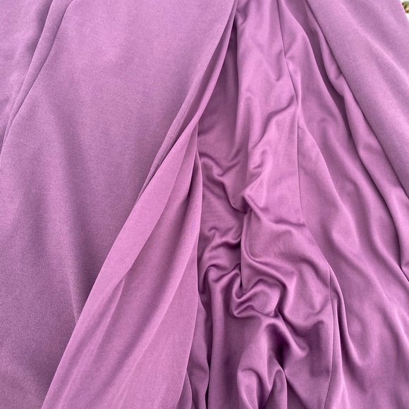 Azazie Strapless Purple Dress - Picture 3 of 3